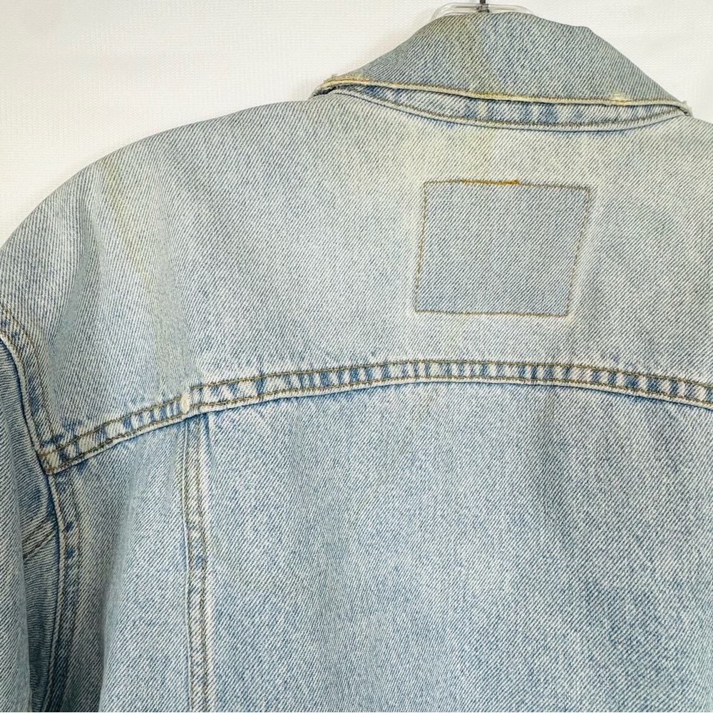 Vintage Distressed Levi’s Classic Denim 90s Trucker Jacket 70507 Sz M - Picture 8 of 17
